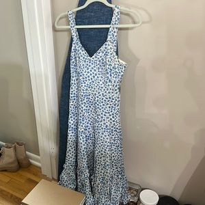 Marc Jacobs Blue and White Midi Dress
